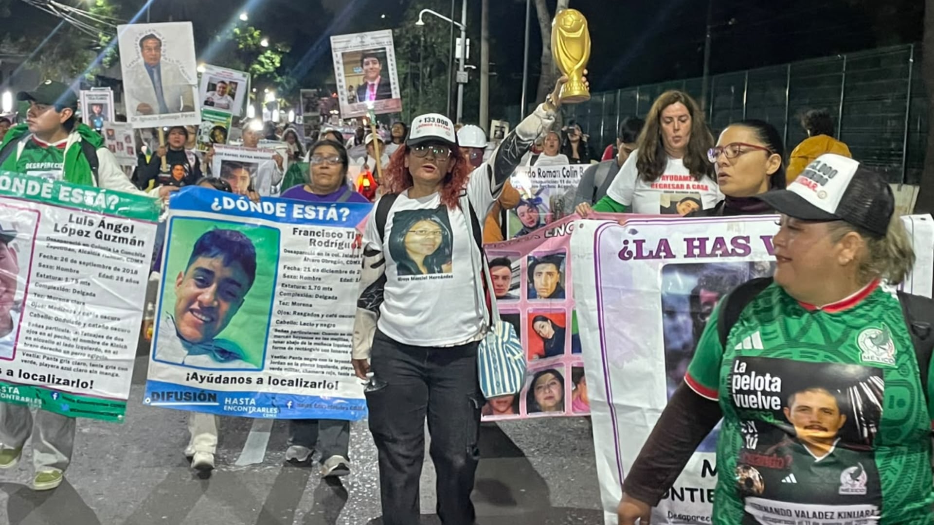 Colectivos de madres buscadoras en México han encontrado en el mundial la posibilidad de visibilizar su causa en el ámbito internacional. (Foto: Santiago Gutiérrez)