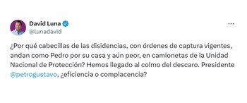 Con este mensaje, el senador
