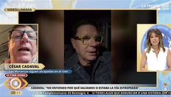 Los Morancos han sido dos de los viajeros atrapados en el AVE tras el robo de cable. (Telecinco)