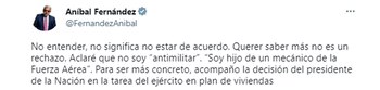 La aclaración de Aníbal Fernández