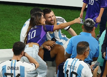 Antonella, Messi y Sergio juntos
