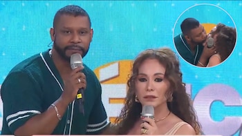 Janet Barboza y Edson Dávila sorprenden con beso en vivo al recrear la escena de Onelia Molina y Kevin Díaz