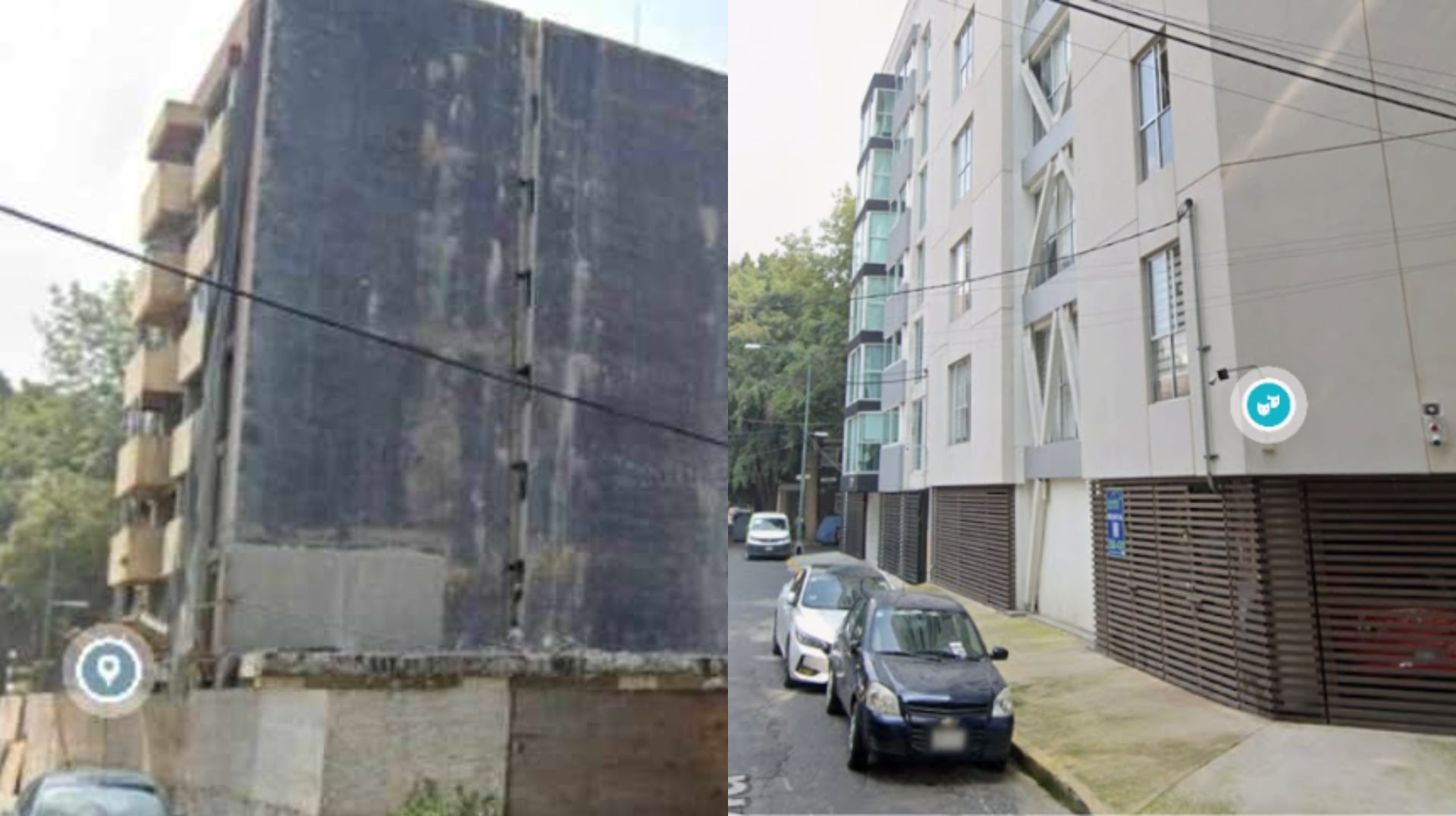 El inmueble de Escocia 4, esquina con Gabriel Mancera, era una construcción habitacional de seis pisos; su colapso dejó 17 víctimas. Crédito: Especial