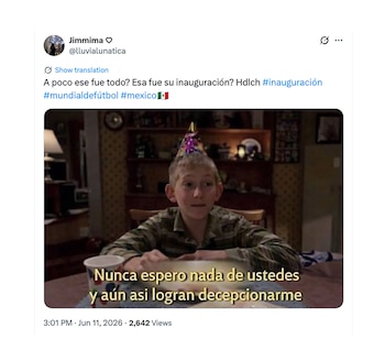 memes de la ceremonia inaugural del Mundial 2026