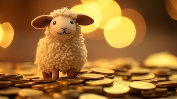 Figura de borrego de juguete