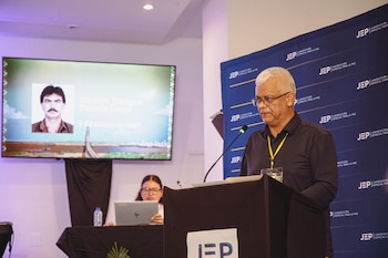 Con este reconocimiento, ya son siete los generales retirados del Ejército Nacional que han admitido públicamente responsabilidad por falsos positivos ante la Jurisdicción Especial para la Paz - crédito JEP