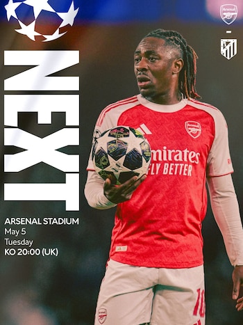 Anuncio del Arsenal vs Atlético Madrid por Champions League 2026. - créditos: Arsenal