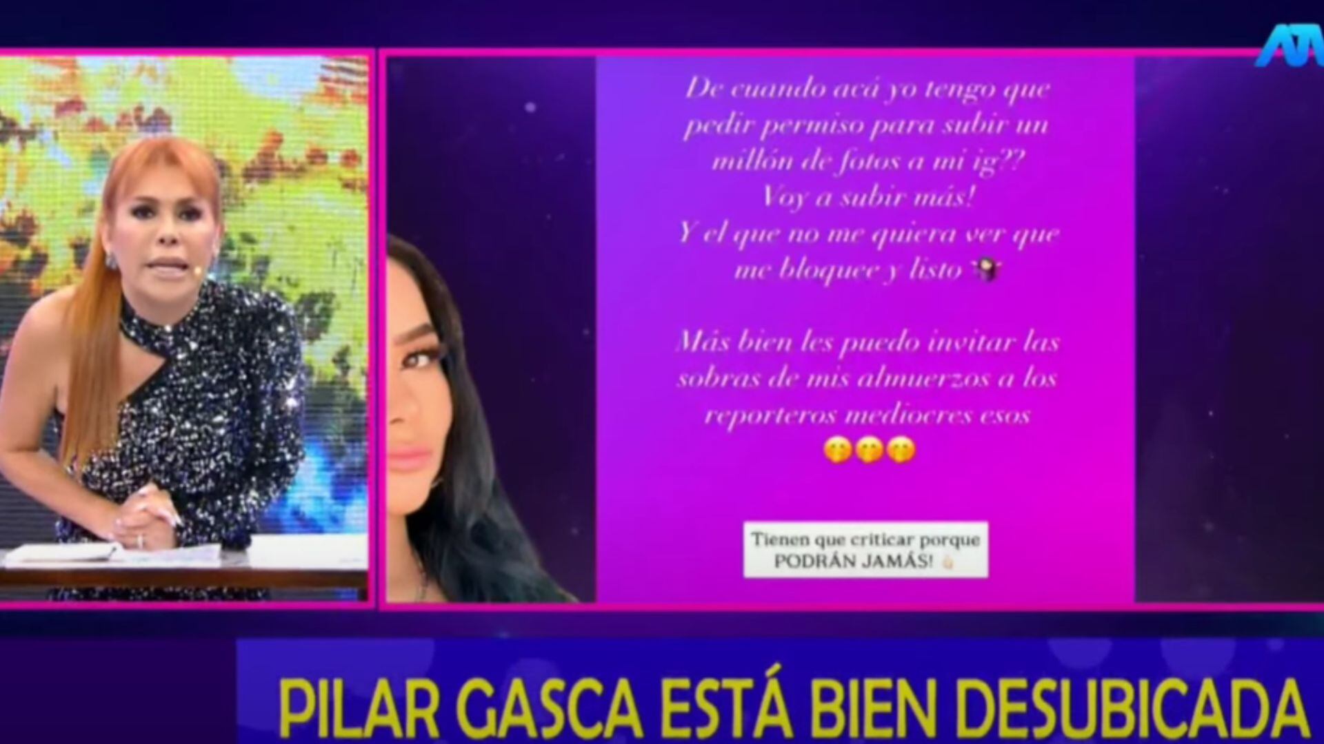 Pilar Gasca y su dura critica a los urracos de Magaly Medina. ATV: