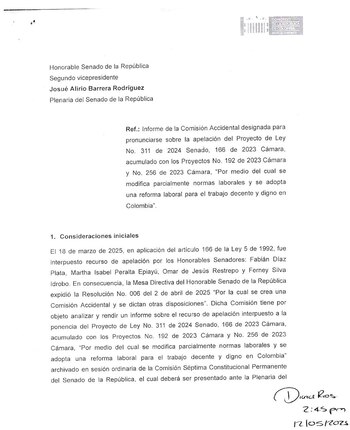 La mayoría de la comisión