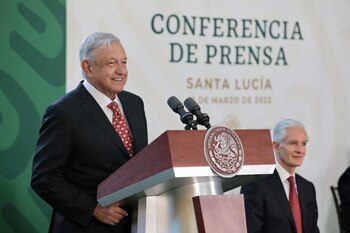 López Obrador en la conferencia