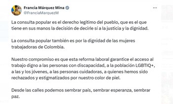 Francia Márquez destacó la consulta