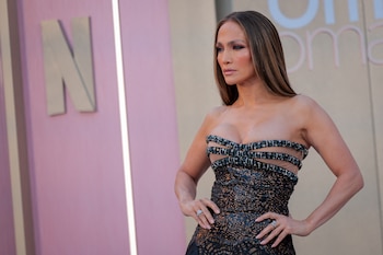 Jennifer Lopez en el estreno de la película Office Romance