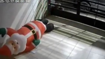 Robo navideño se vuelve viral: