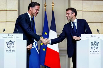 El presidente francés, Emmanuel Macron,