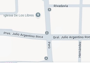 La intersección de Julio Argentino Roca y Perú, en la localidad de Las Heras, ciudad de Mendoza, en donde ocurrió el accidente esta madrugada
