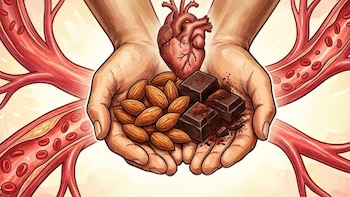 Cómo afectan las almendras y el chocolate negro al colesterol, según la ciencia