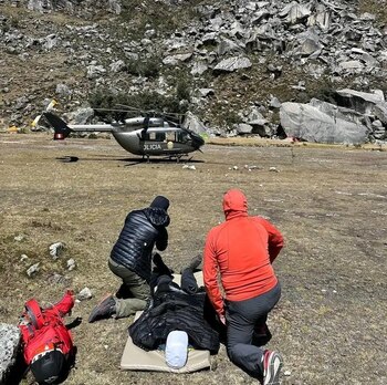 Personal especializado estabilizó al montañista