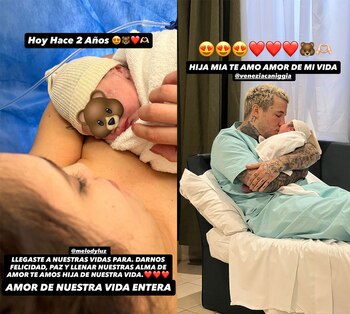 Melody Luz y Alex Caniggia