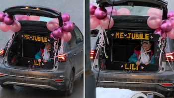 Se jubiló, recorrió las calles en el baúl de un auto y su festejo conquistó a millones en TikTok