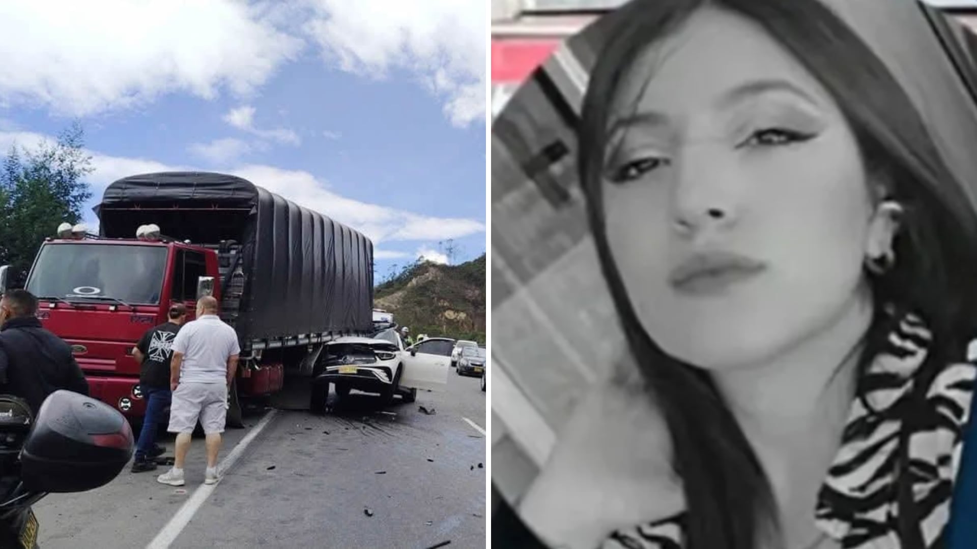 Gabriela Peña falleció en un accidente de tránsito el 30 de agosto de 2026 en la vía Bogotá-Girardot luego de que el vehíuclo en el que se desplazaba colicionará con un camión de carga y queda incrustado - crédito @pasaenbogotá/X / @elolfato/X