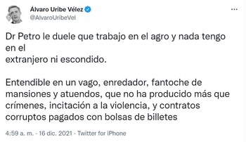 Álvaro Uribe y Gustavo Petro