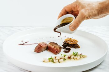 Plato del restaurante Caelis, en