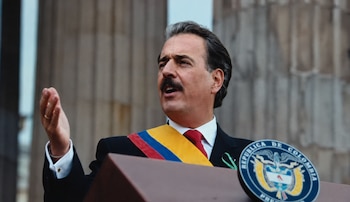 Andrés Pastrana Arango en su posesión, en 1998