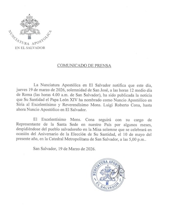 La Nunciatura Apostólica en El