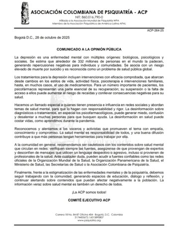 crédito Asociación Colombiana de Pisquiatría