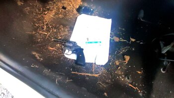 El revólver secuestrado tras la