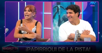 Hijo de María Pía Copello no esperaba advertencia de Magaly Medina sobre un posible ampay: “¿De verdad?”. Captura: Magaly TV La Firme.