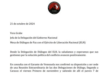 A través de una carta