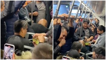 pasajeros de metrobus uvas año nuevo