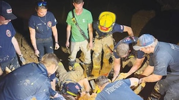 Rescataron a un hombre que