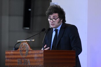 Javier Milei en la Bolsa