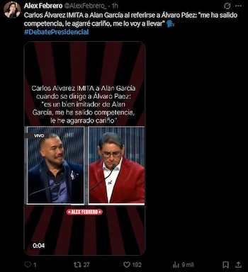 Debate presidencial EN VIVO: lo más viral en redes tras los momentos más polémicos. Captura: X.