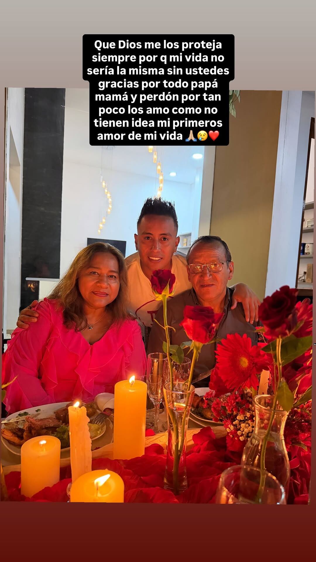 Christian Cueva dedica emotivas palabras a sus padres por San Valentín.