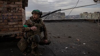 Un sargento subalterno ucraniano que