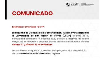 Comunicado de la USMP a