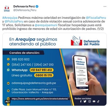 Joven denunció haber sido violada dos veces por empleador y falso taxista.