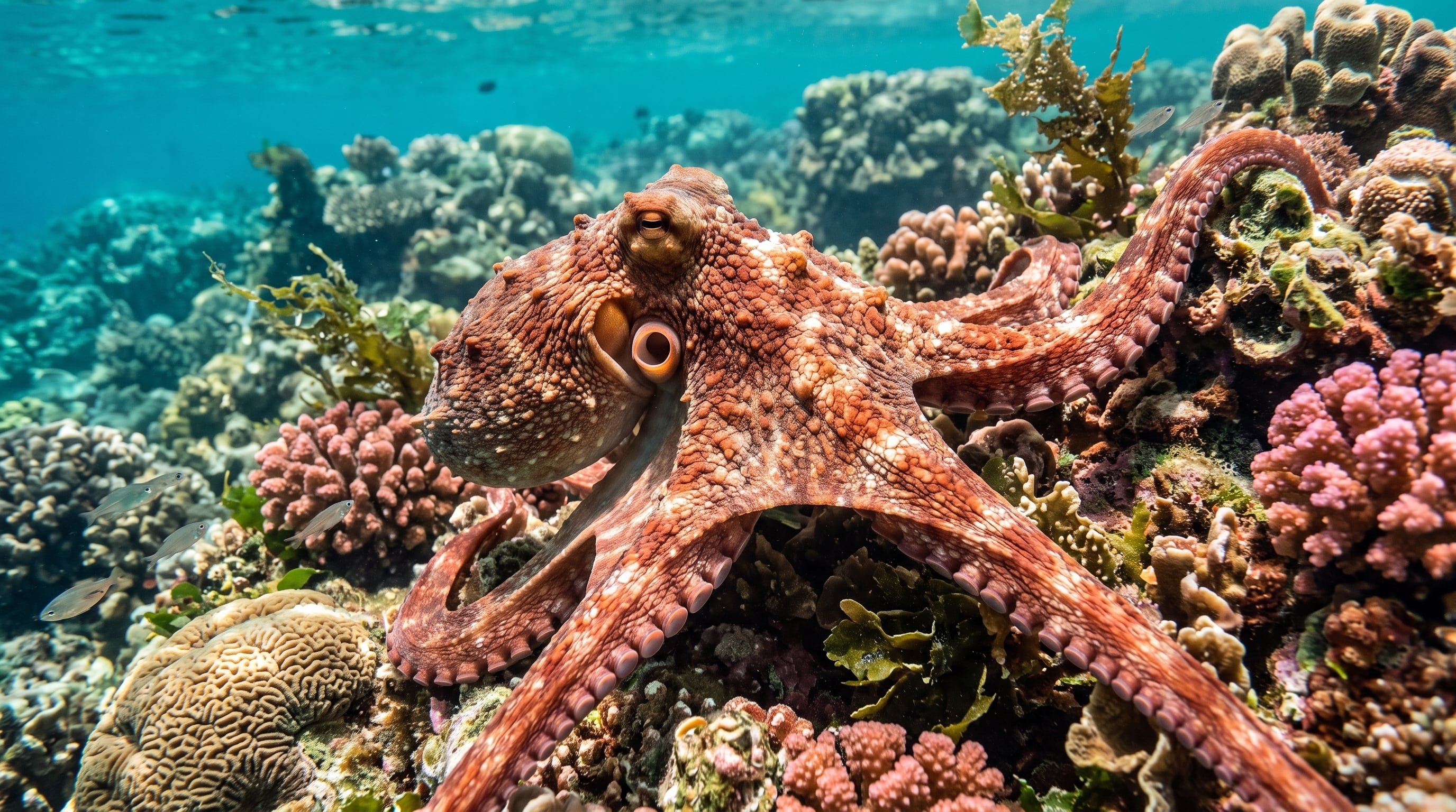 El estudio en Brasil documentó que Octopus insularis golpea con un brazo a peces que intentan expulsarlo de una zona del arrecife (Imagen Ilustrativa Infobae)