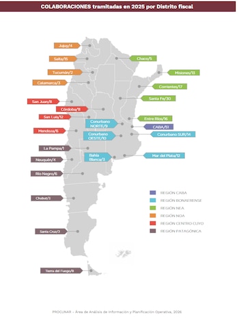 Mapa de intervenciones de la PROCUNAR 2025
