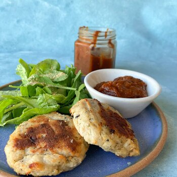Fish cakes veganos, hechos a