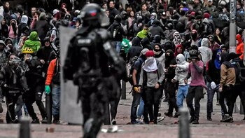 Enfrentamientos de los estudiantes contra