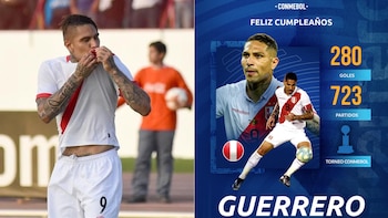 Paolo Guerrero cumplió 39 años y recibió un saludo de la Conmebol. (guerrero9,conmebol)