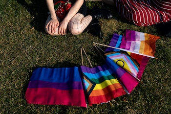 People participate in an event