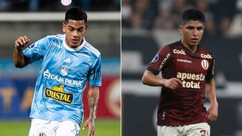 Joao Grimaldo y Piero Quispe han destacado en Sporting Cristal y Universitario, respectivamente, a nivel local e internacional. - créditos: Getty Images