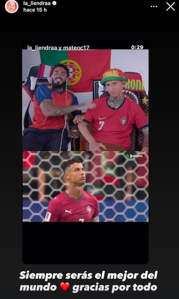 La reacción de La Liendra por la derrota de Portugal se vuelve viral en redes sociales - crédito @la_liendraa/IG