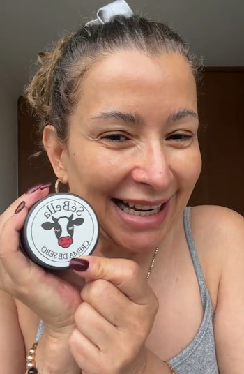 La autoridad sanitaria pide suspender de inmediato el uso de la crema de sebo Sé Bella - crédito @sebella15/tiktok