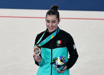 Dafne Navarro y Patricia Nuñez brillaron en la ronda sincronizada. (REUTERS/Luisa Gonzalez)